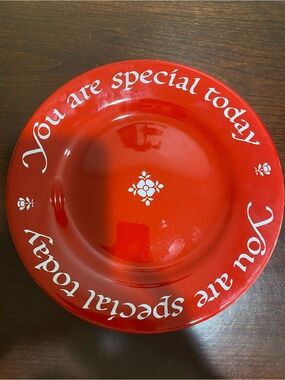 Iconic, Waechtersbach, YOU ARE SPECIAL TODAY Red Plate